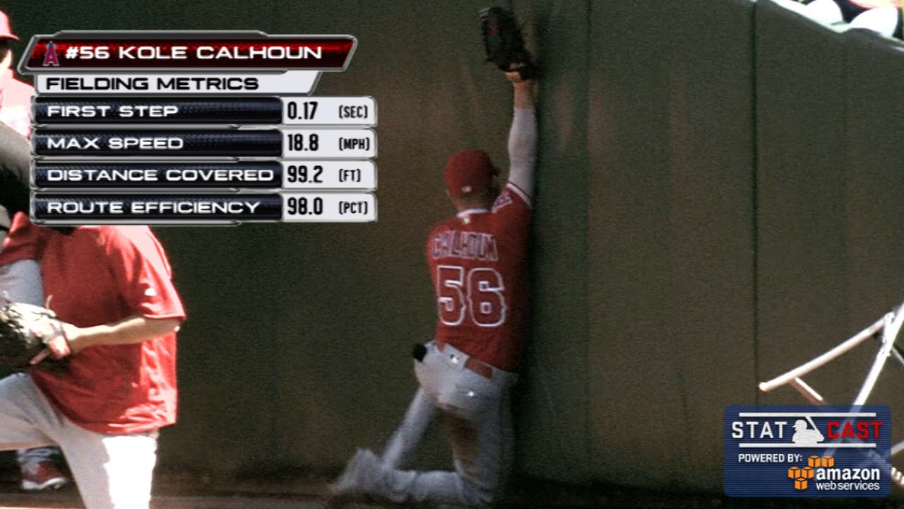 Statcast: Calhoun's running grab