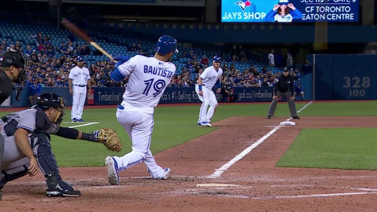 Bautista llega a 800 remolcadas en victoria de Toronto ante N.Y.