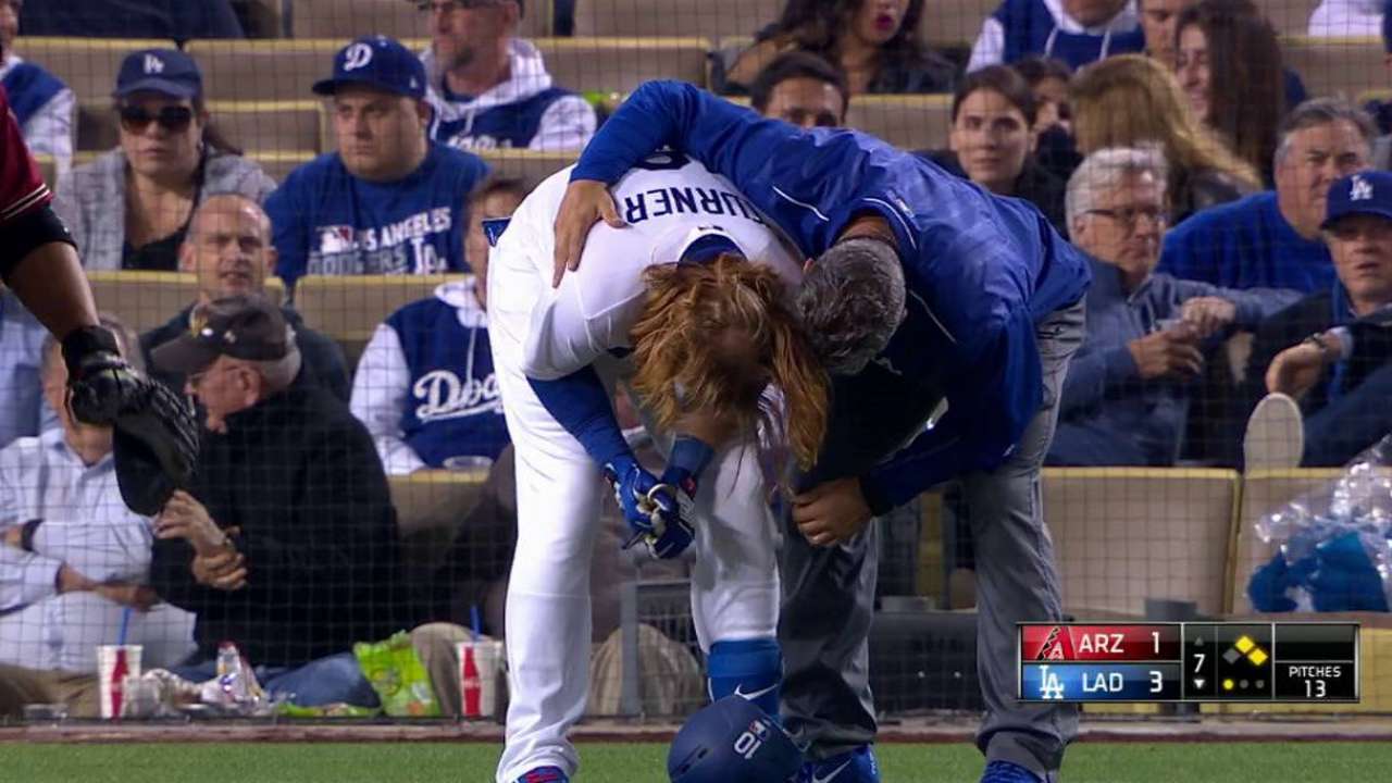 Tempers flare after Turner plunked twice