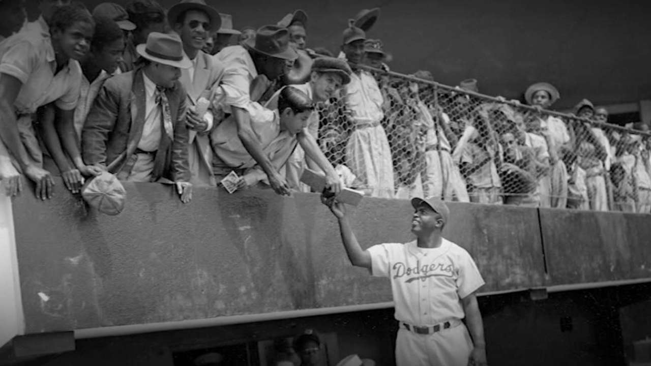 Santiago honored to wear Jackie's No. 42