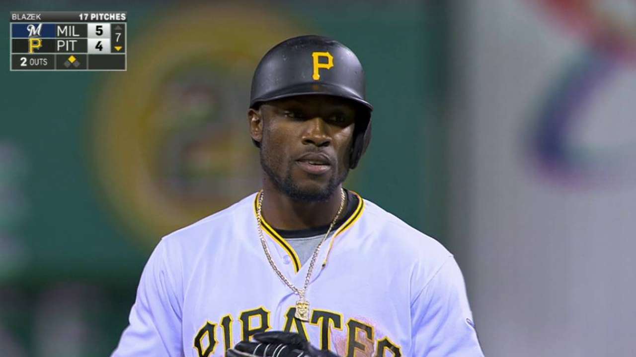 Marte's RBI ground-rule double