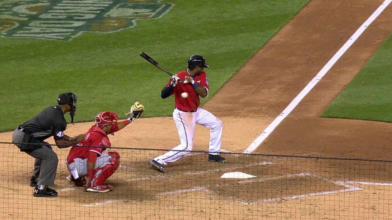 Nunez hit by pitch, stays in