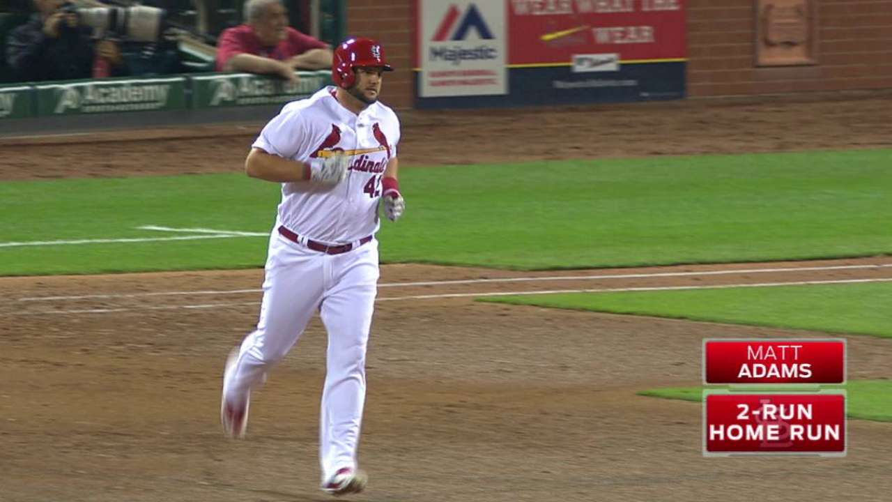 Adams' two-run homer