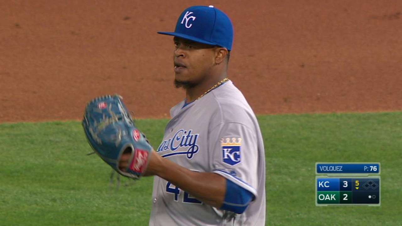 Volquez strikes out Crisp