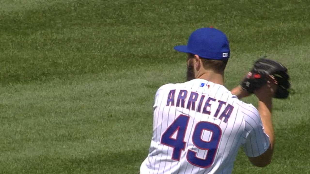 Three homers back sharp Arrieta in Cubs' win