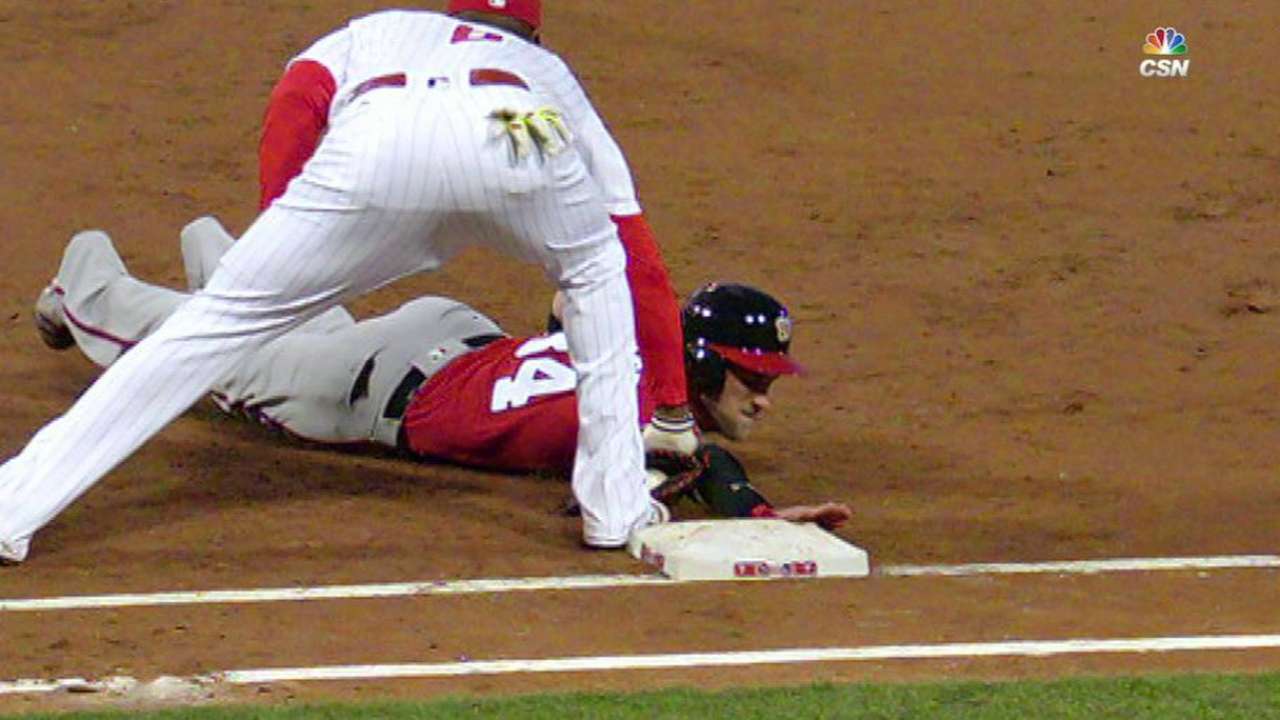 Phillies challenge, get the out