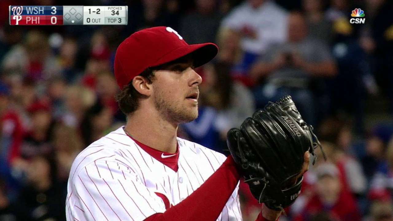 Walks set tone in Nola's rough outing vs. Nats