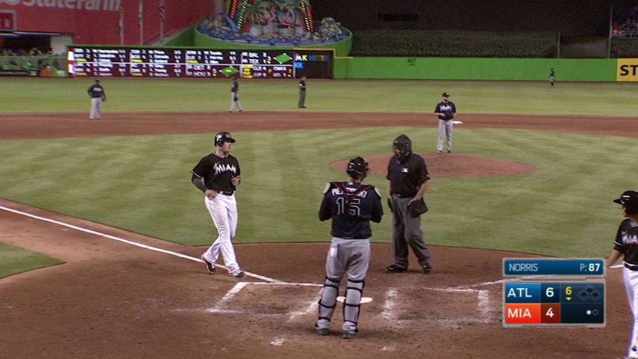 Improving Bour shows he can hit to all fields