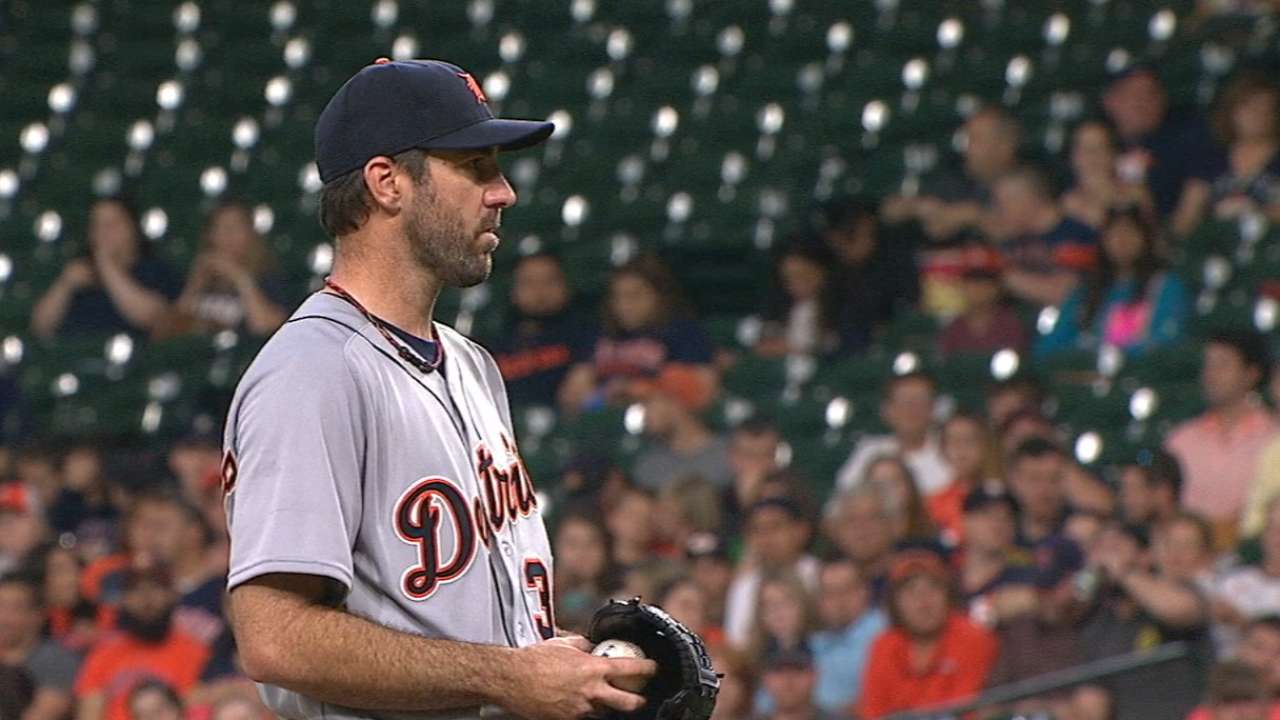 Verlander strikes out eight