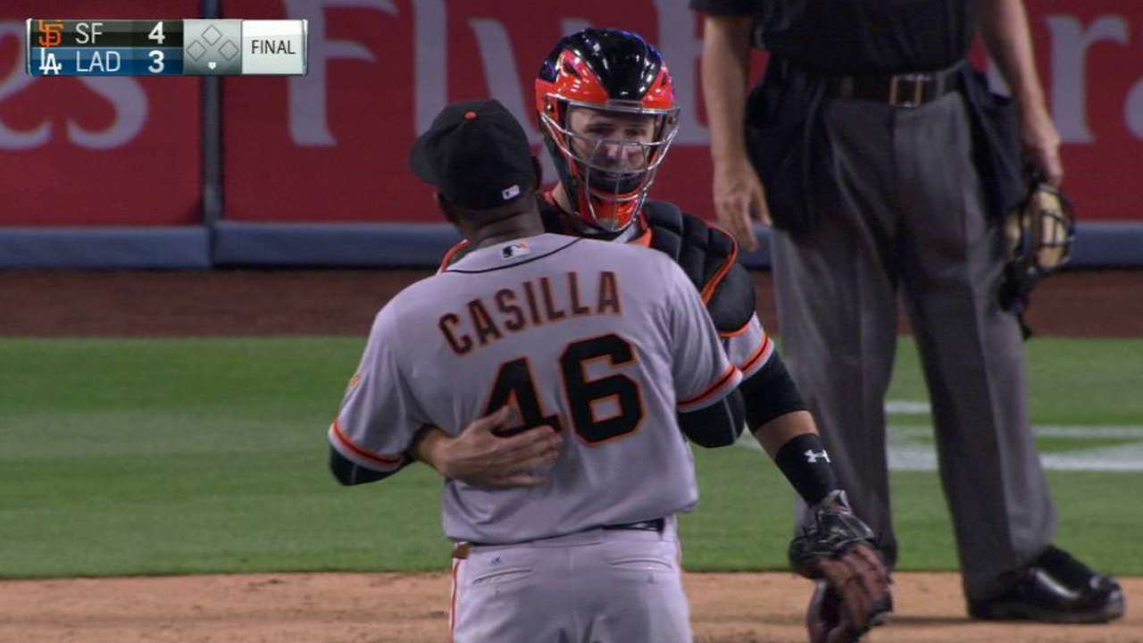 Casilla notches the save