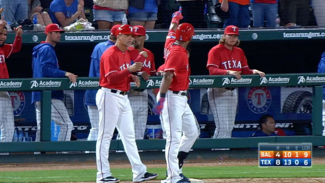 Texas stings homer-happy O's with six-run 7th