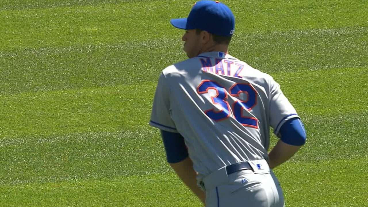 Mixing pitches pivotal in Matz's first win