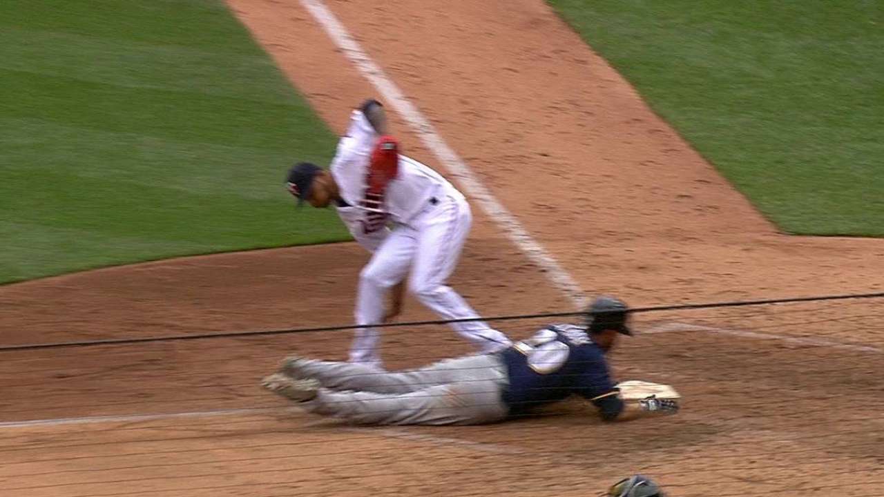 Lucroy scores on passed ball