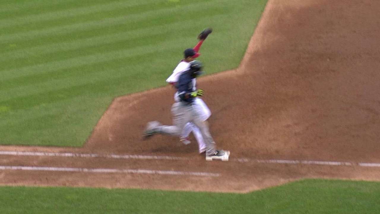 Carrasco gets shaken up