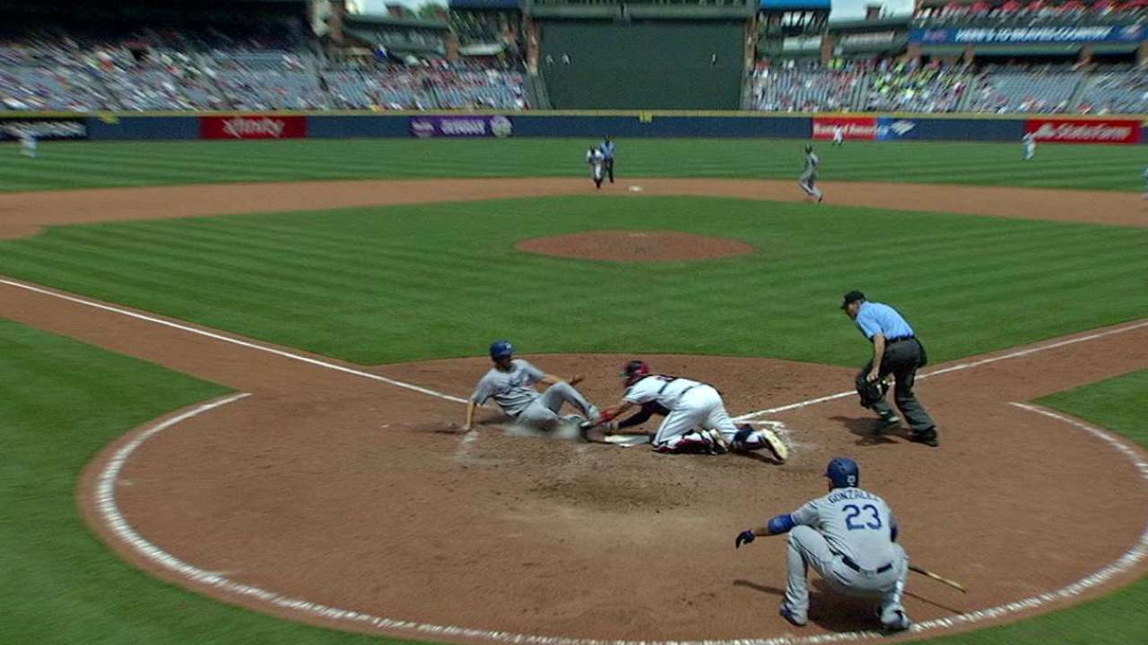 Francoeur throws Kershaw out