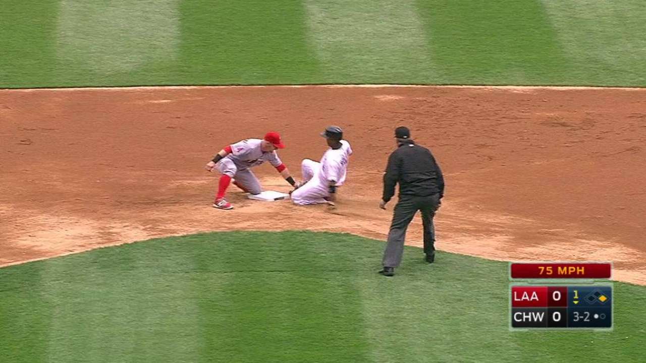 Angels turn a double play