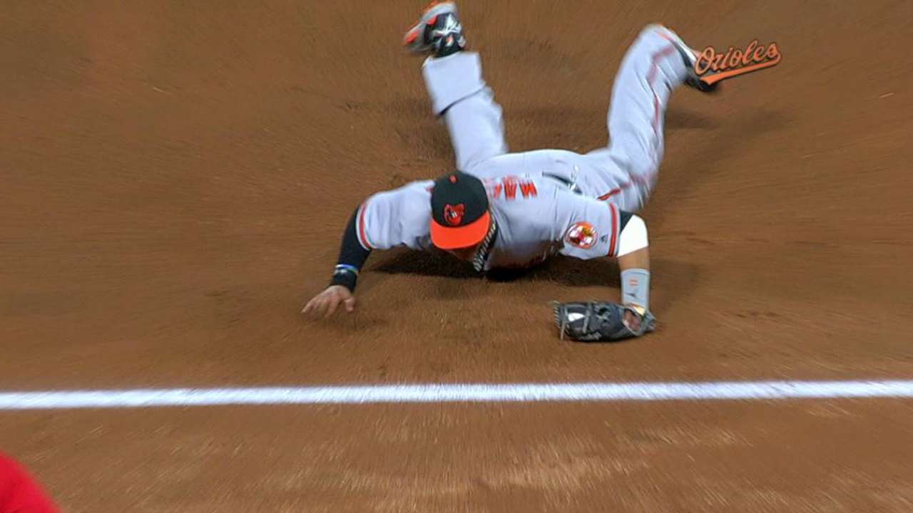 Machado's diving stop