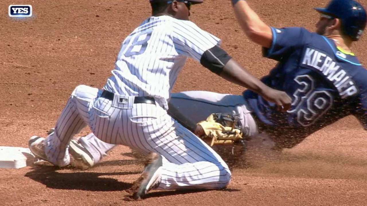 McCann throws out Kiermaier