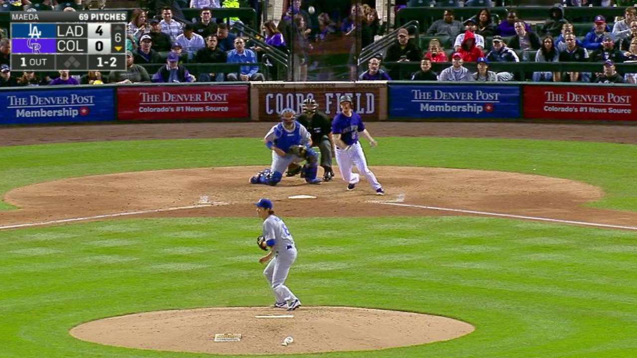 LeMahieu singles off Meada