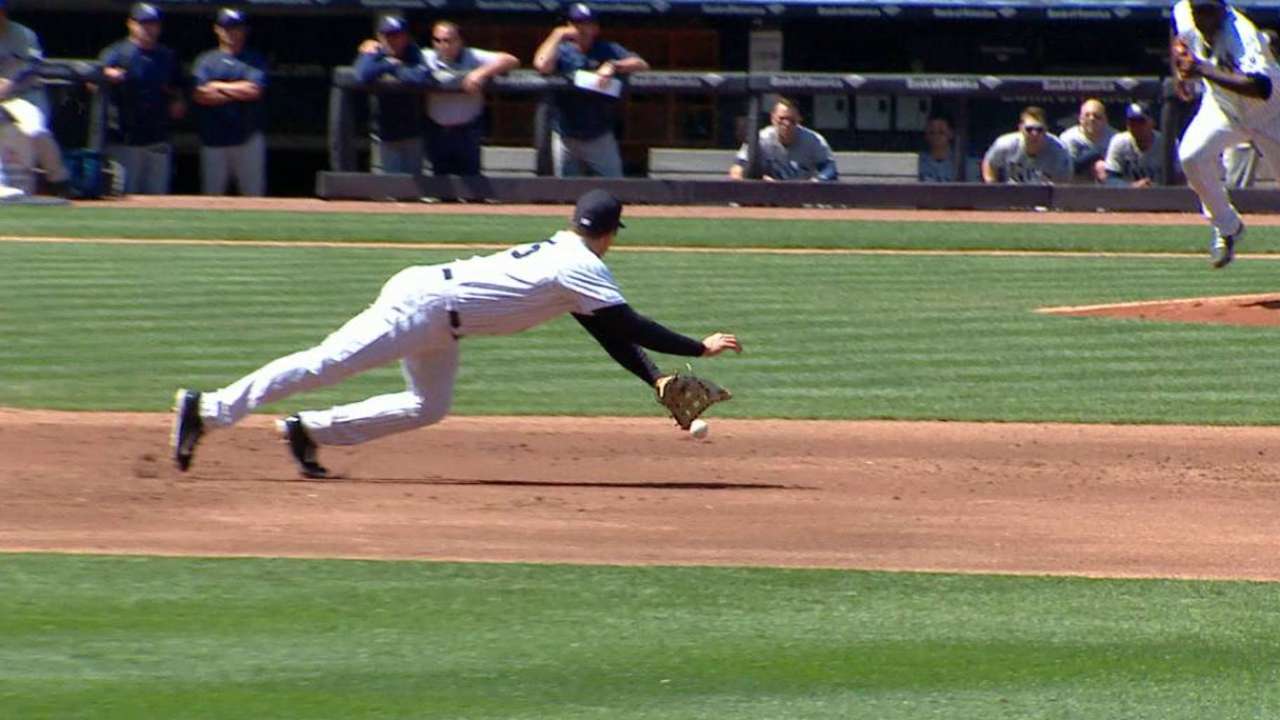 Teixeira's great diving stop