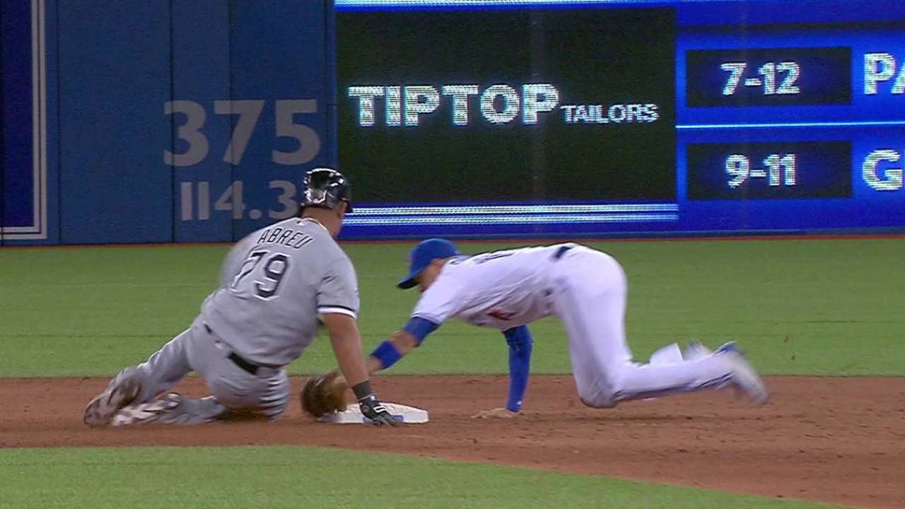 Abreu's nifty slide on sac fly