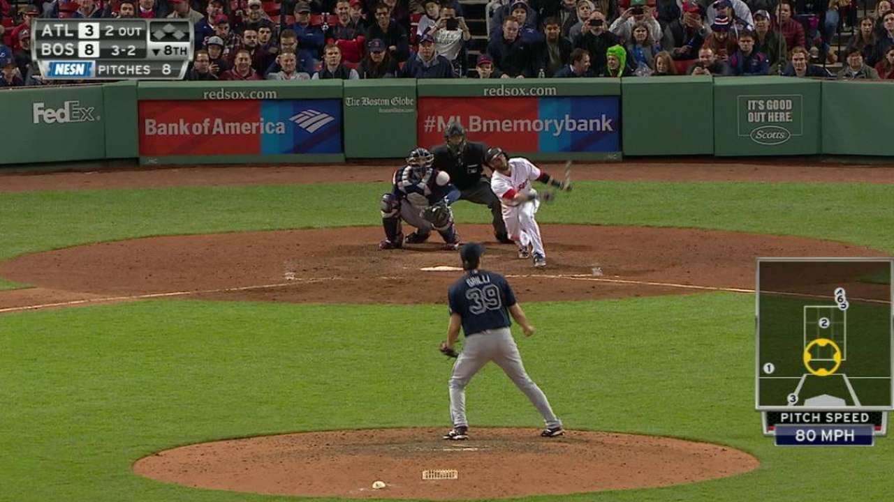 Pedroia's second-chance homer