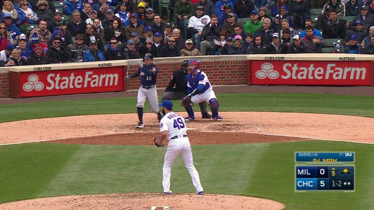Presley ends Arrieta's streak