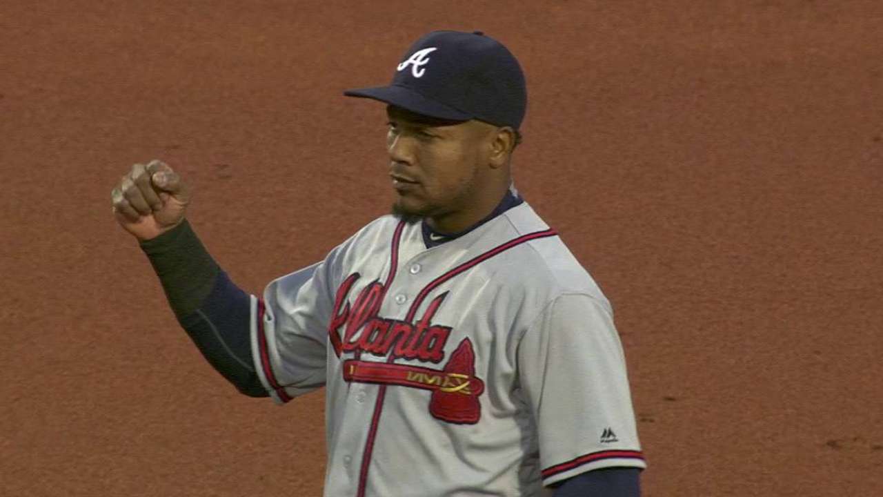 Aybar's heads up play