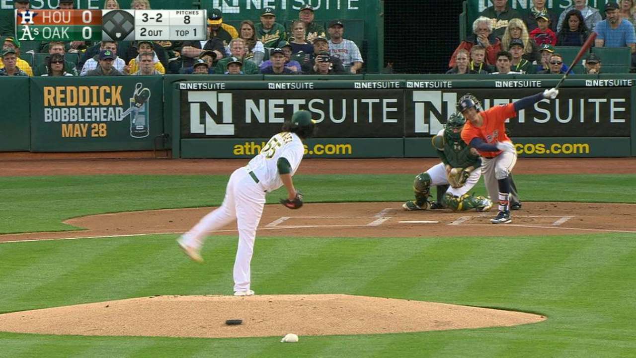 Manaea's first MLB strikeout