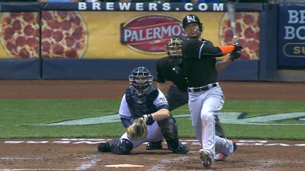 Stanton's mammoth shot to center