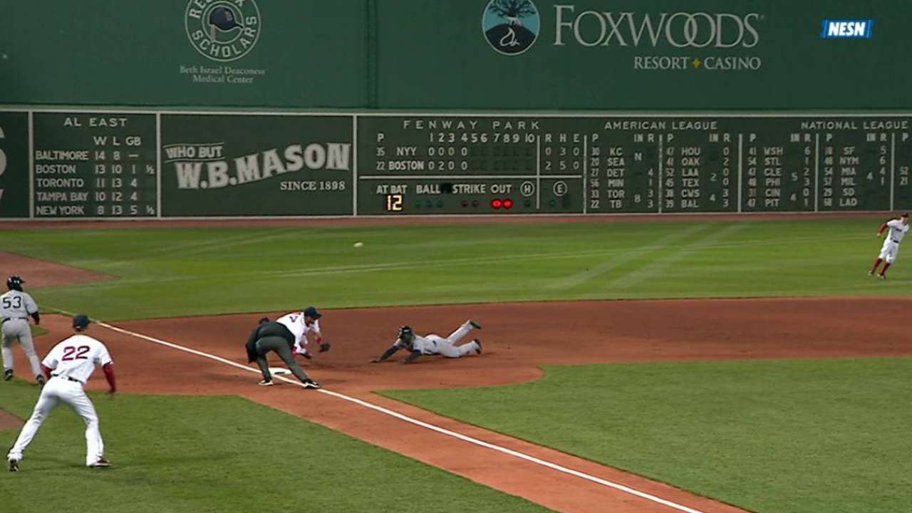 Porcello dives to save a run