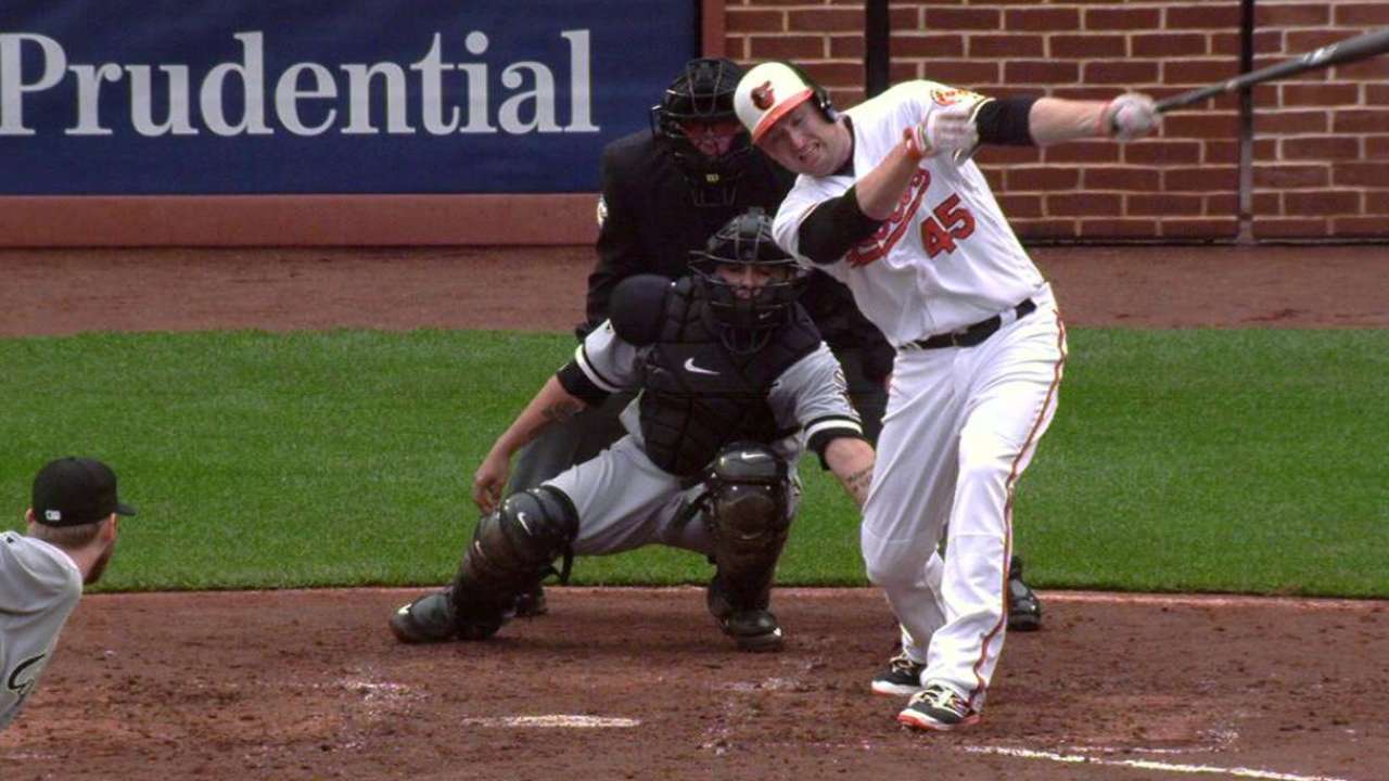 Trumbo strikes out on HBP