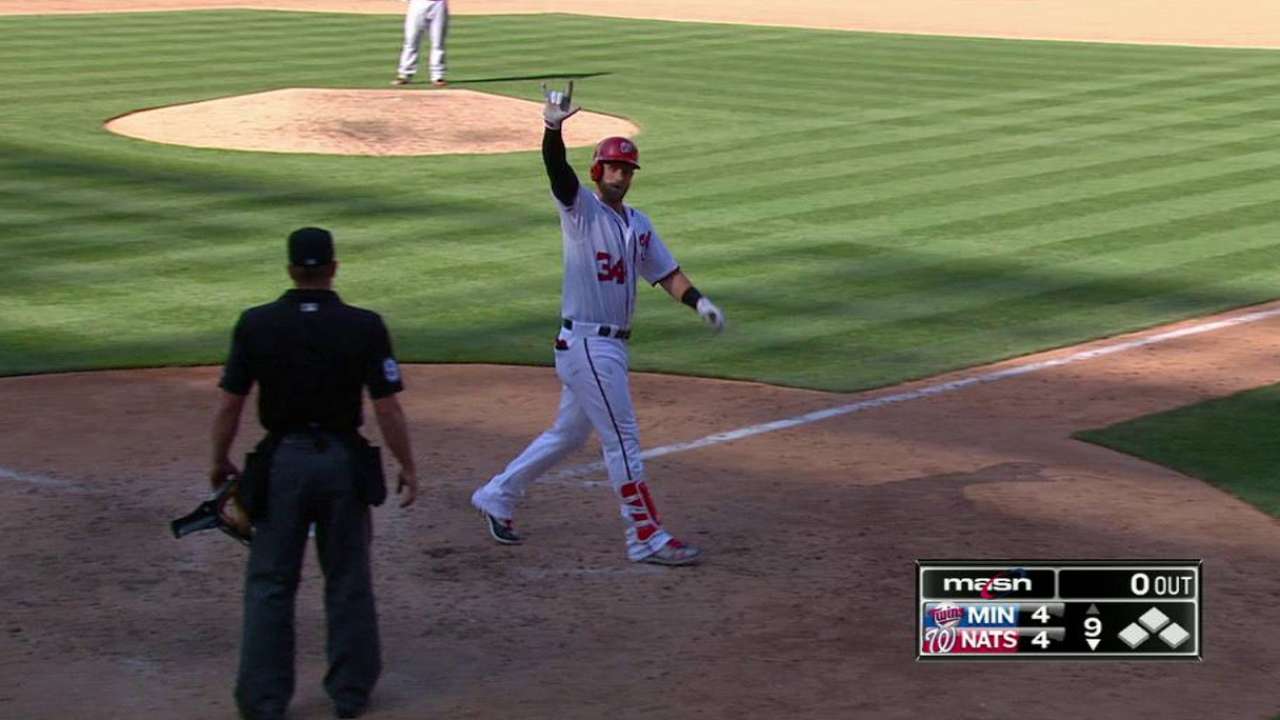Harper's game-tying solo homer
