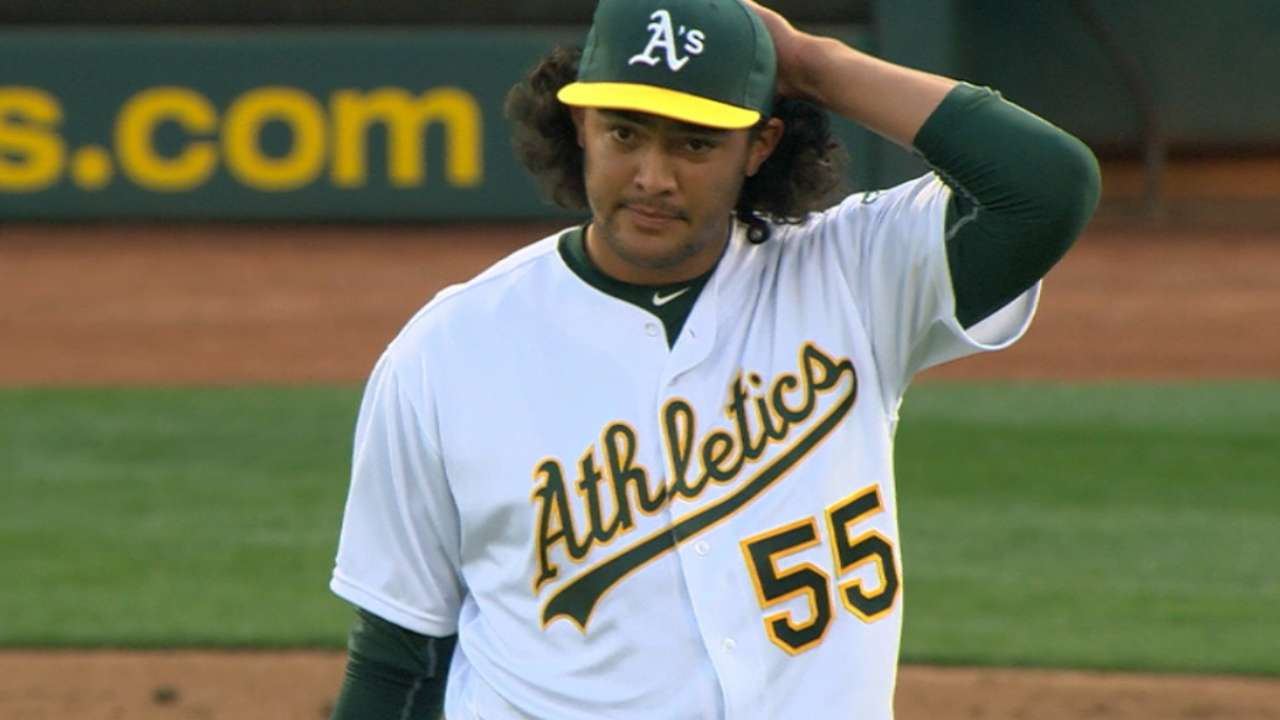 Manaea brings moxie to mound in MLB debut