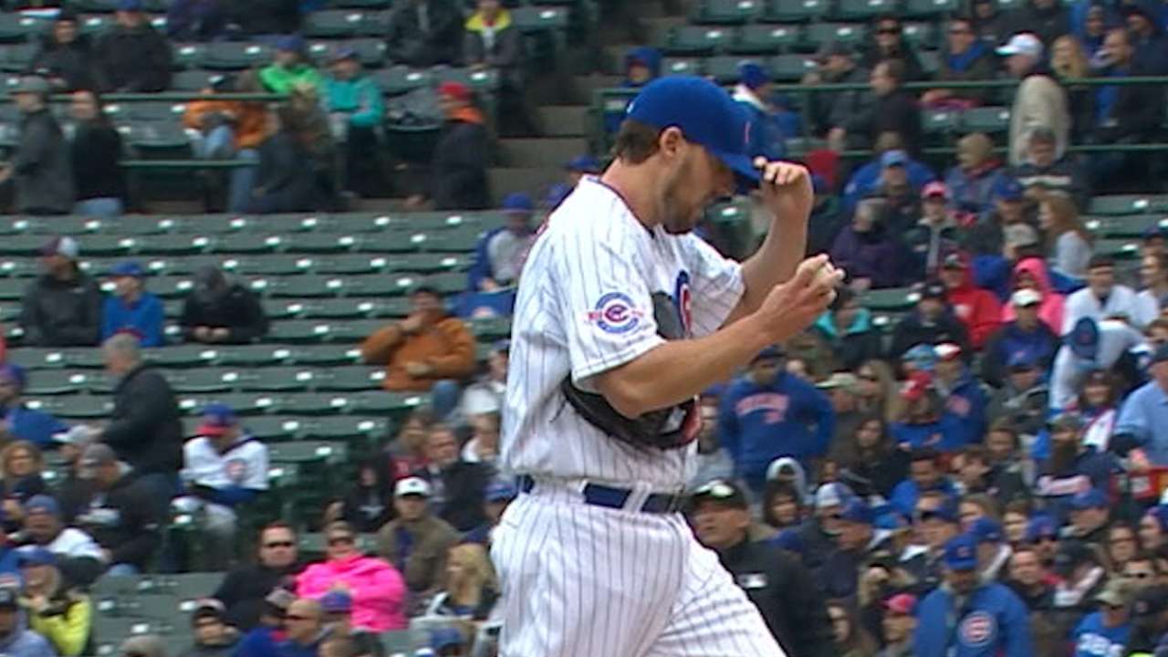 Lackey rebounds with 8 strong innings