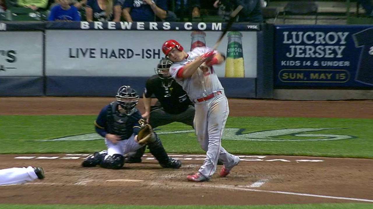 Trout's solo shot to center
