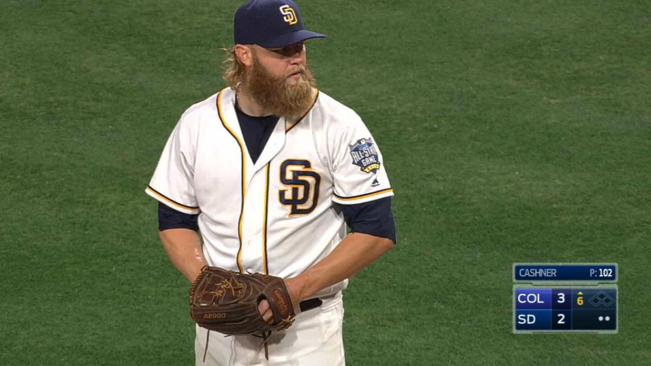 Cashner fans six in the win