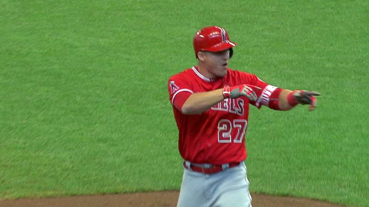 Trout's RBI triple