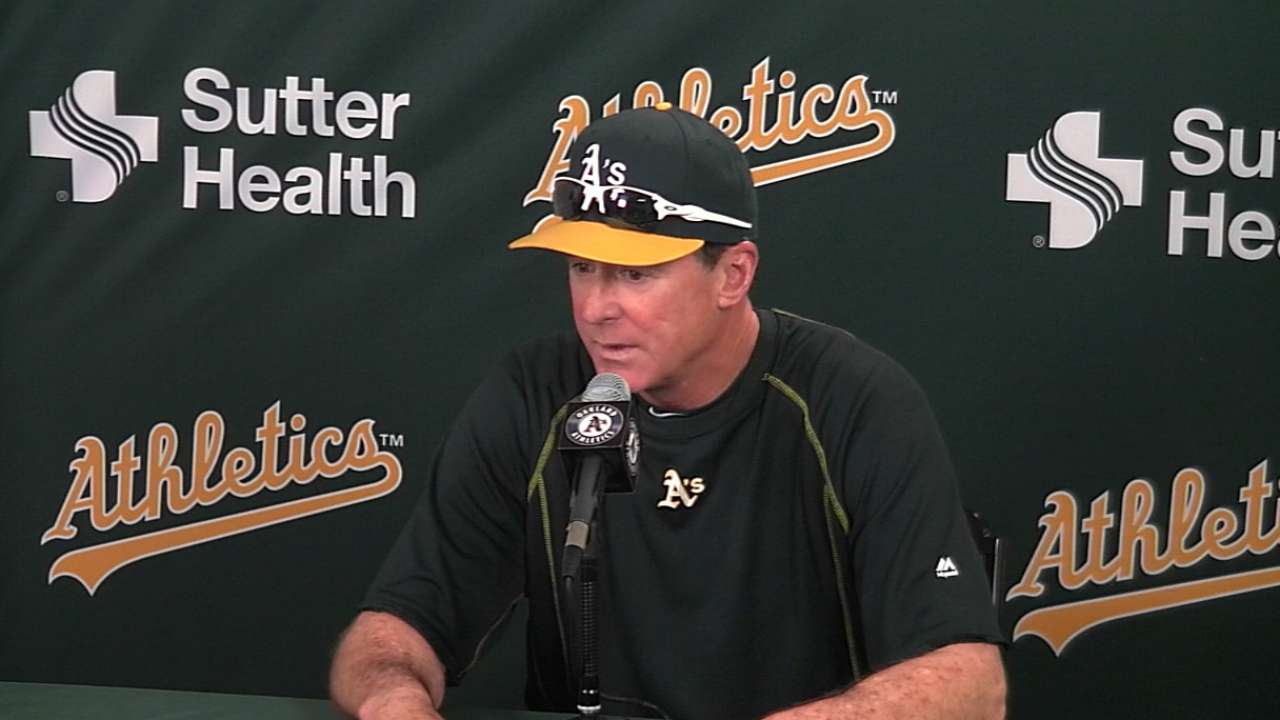 Melvin on A's 9-8 loss