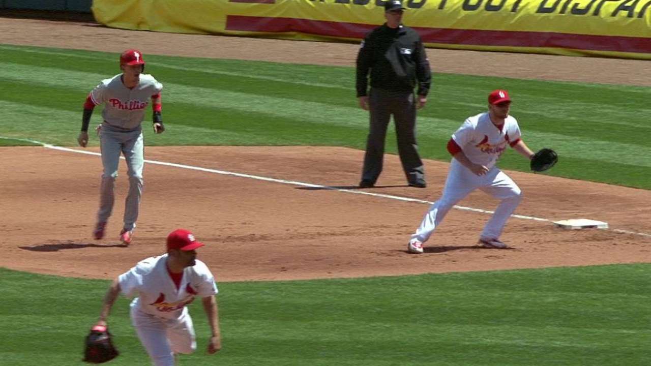 Cardinals complete a double play