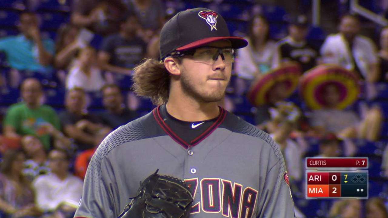 Curtis' first career strikeout