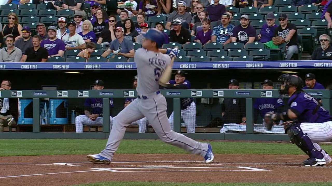Seager's shot to center