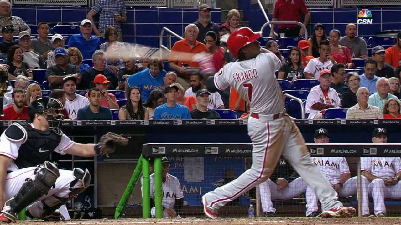 Franco homers to tie game