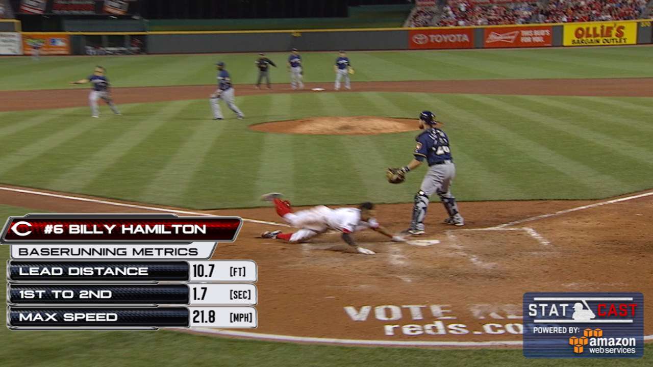 Statcast: Hamilton's speedy trip