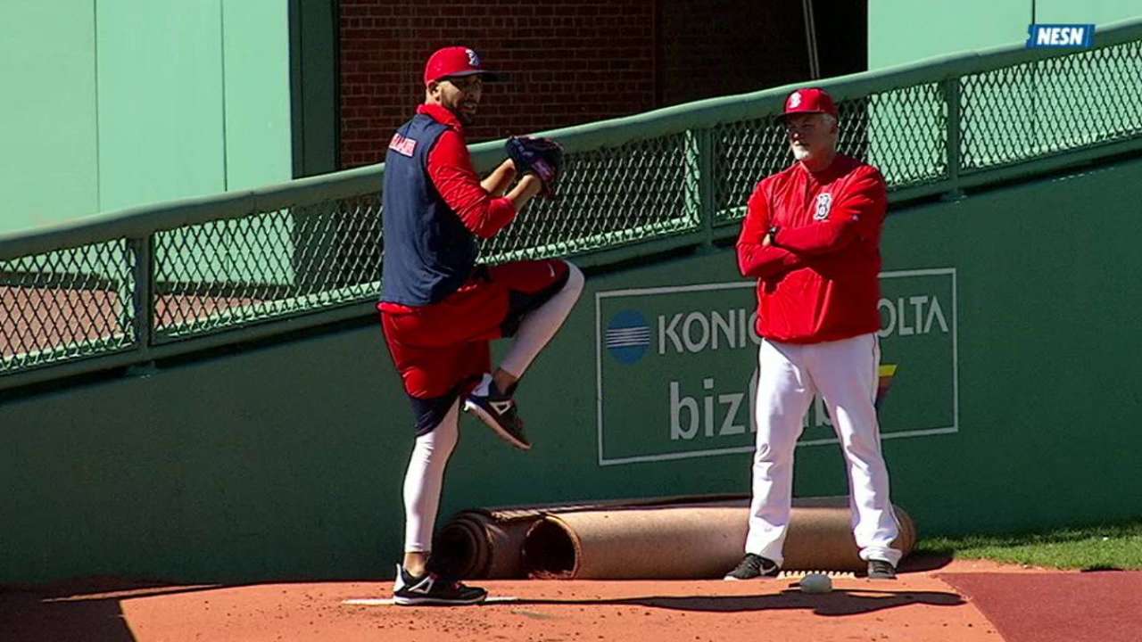 Price hones delivery in bullpen session
