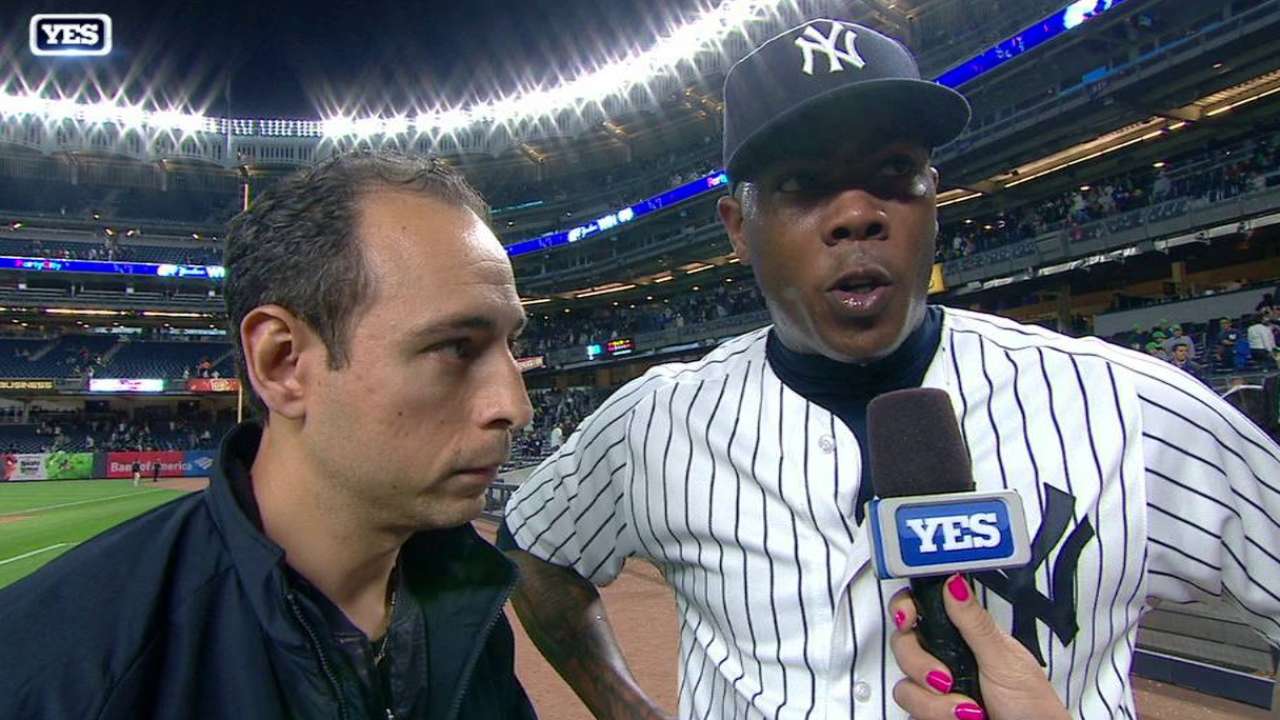 Chapman on first outing of '16