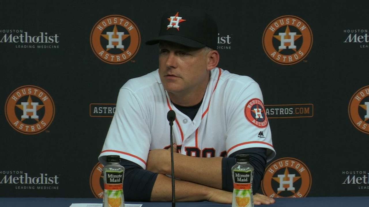 Hinch on 4-0 loss to Indians