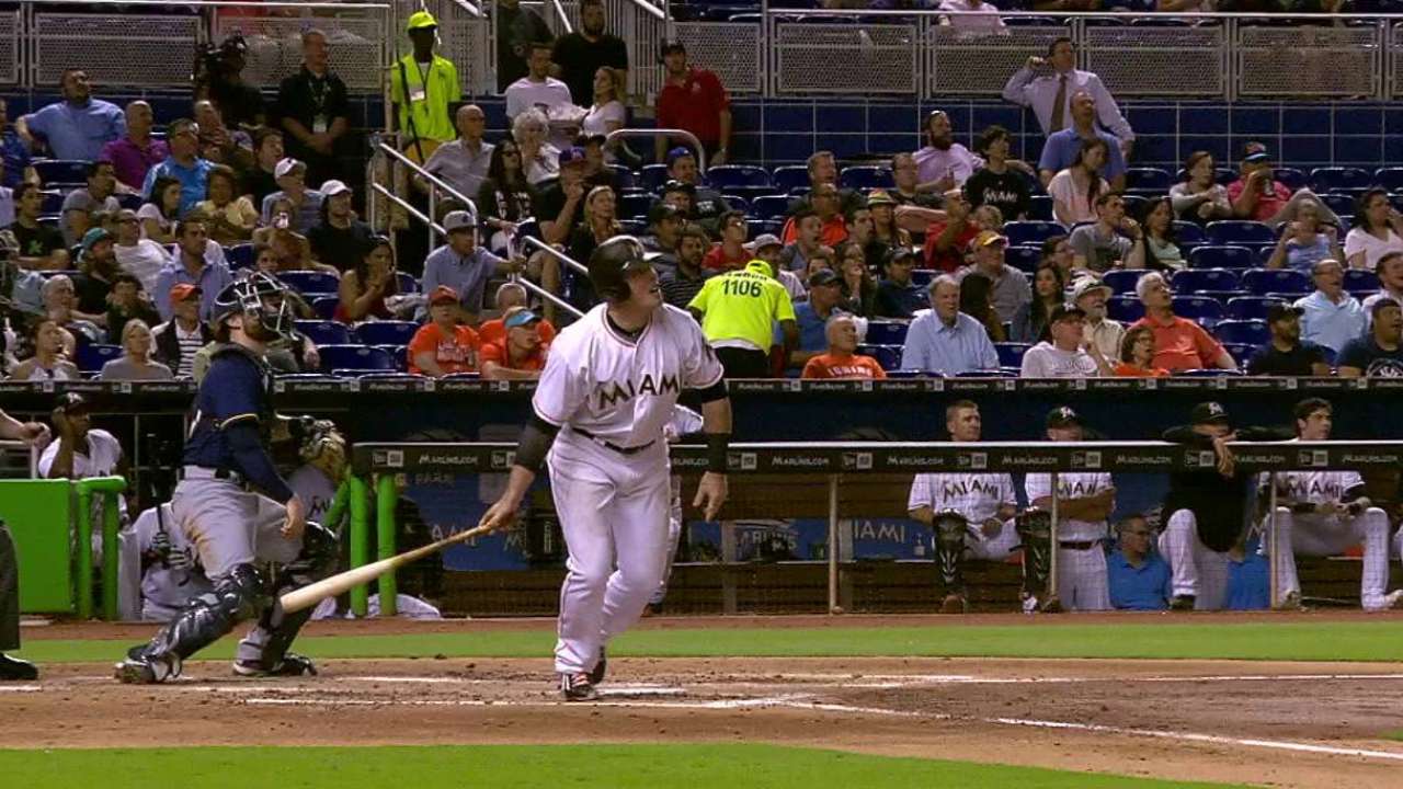 Bour's two-run home run