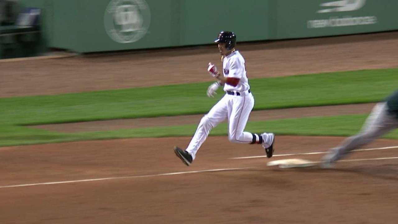 Semien throws out Betts