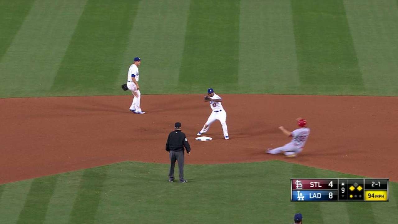 Dodgers turn a 6-4-3 double play
